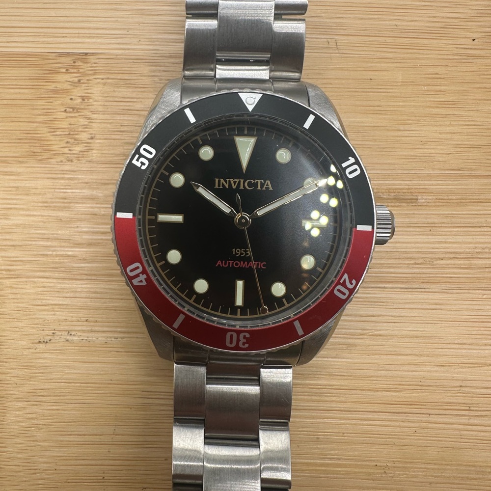 Invicta Pro Diver 1953 Black Dial Red/Black Bezel Men's Automatic Watch 34334